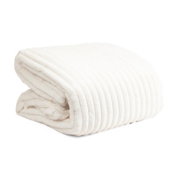 AUBIN HILL Ivory Faux Fur Comforter Set - Picture 2 of 3